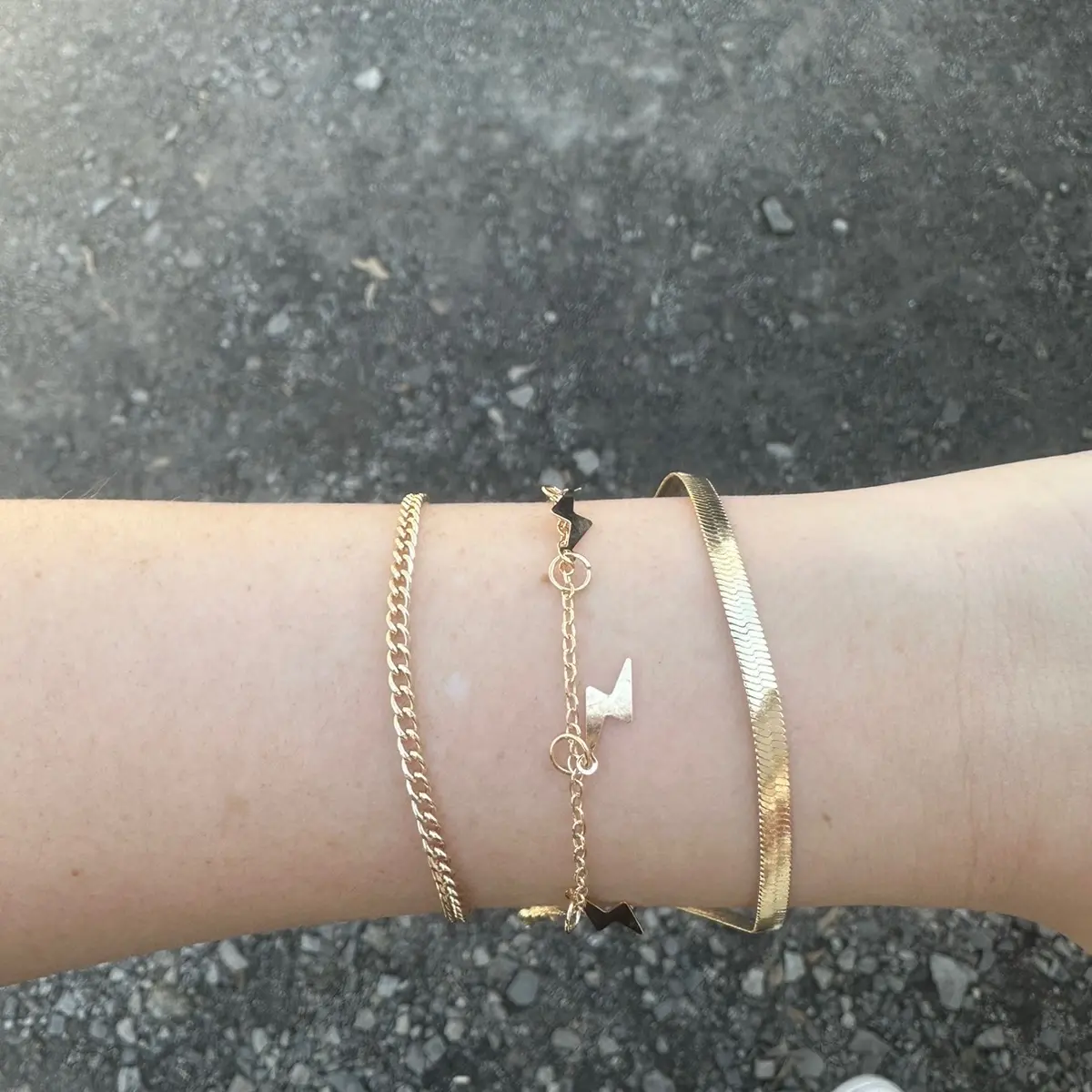 3 piece lightning bolt bracelet set
