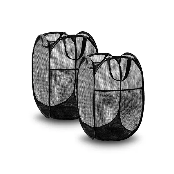 Roomsy Keep Your Laundry Room Organized  Large Capacity Foldable Laundry Hamper with Breathable Mesh Design
