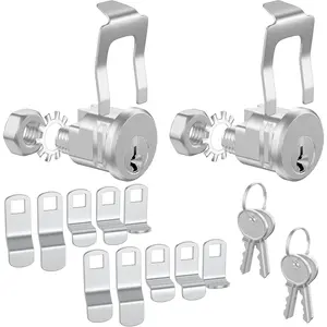 2 Pack Universal Mailbox Lock, Replacement Locks with Keys for Front Door Curbside Locking Mail Boxes, Easy to Install, Durable and Secure