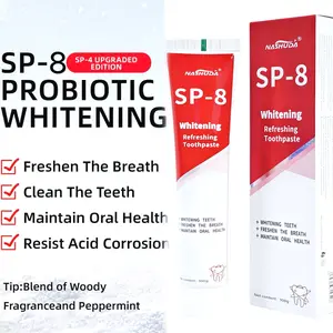 SP-8 PROBIOTICWHITENING Toothpaste rich in manyprobiotics Effective Tooth Cleaningand Oral Health Management,Effect isbetter than SP-6 and SP-7 GentleCleansing limited time.50 Summer pink toothpaste hello toothpaste unicorn toothpaste trending toothpaste