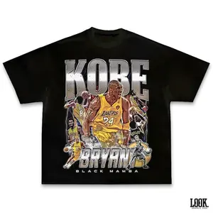 Kobe Bryant B.Mamba Graphic Tee, Y2K Rap Streetwear T-Shirt, Unisex Crew Neck Tee, Vintage Hip-Hop Graphic, Sports Style, Casual Cotton Fit