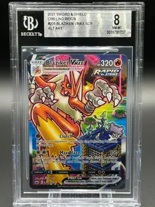 Pokemon TCG Blaziken VMAX | Chilling Reign 201/198 | BGS Graded NM-MT 8