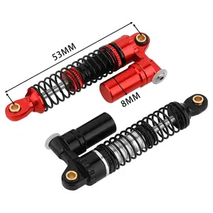 LonZeXy Aluminium 53mm Shocks- Long Threaded Shock Absorber Oil Damper for TRX4M TRX-4M 1/18 RC Crawler Upgrades ( 53mm)