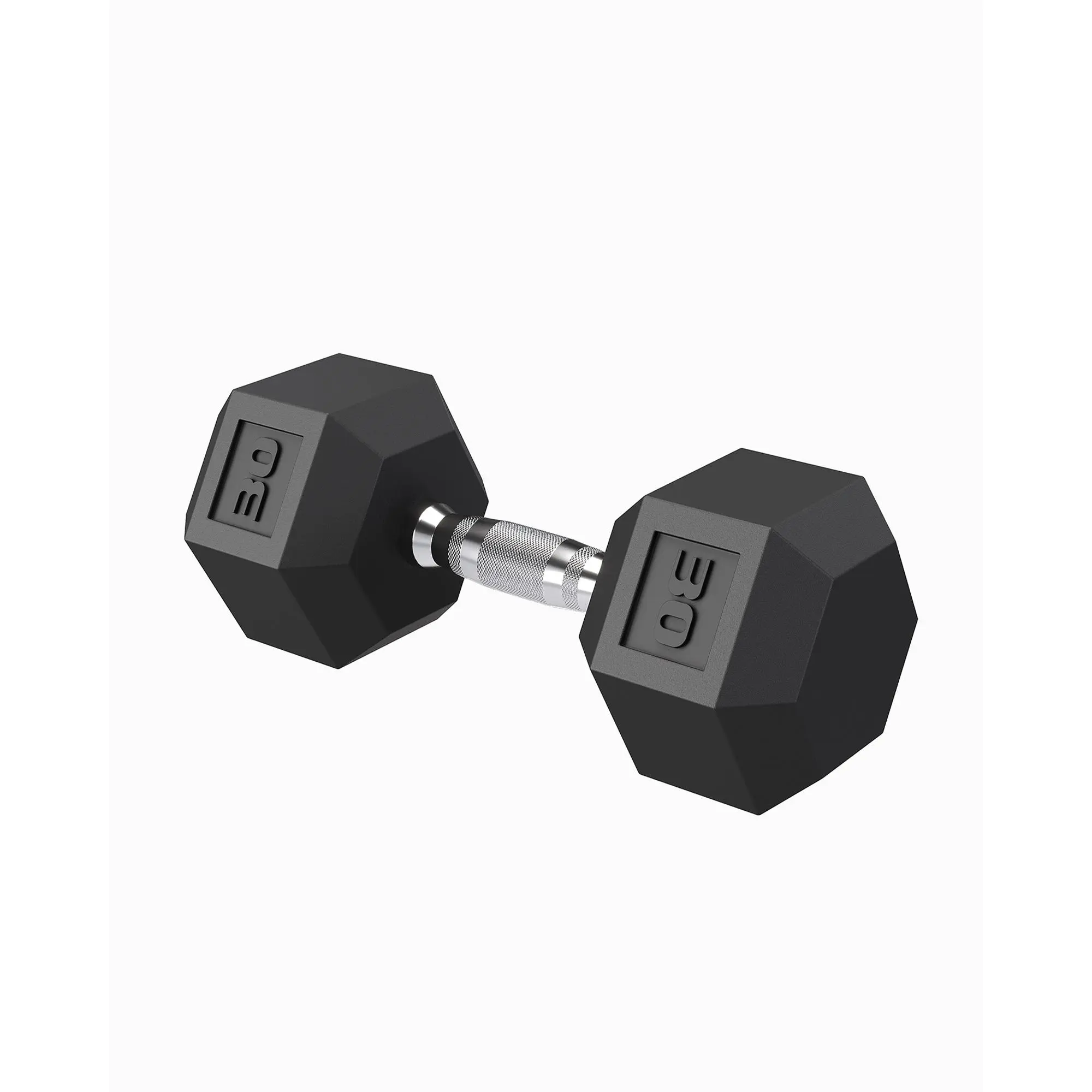 Superior Hex Dumbbell Set Pair – 30 LB Cast Iron Core, Rubber Coated, Textured Steel Grip, Anti-Roll, Ideal for Home Gym Strength Training – Free Weights for Fitness, Glute Workout Equipment