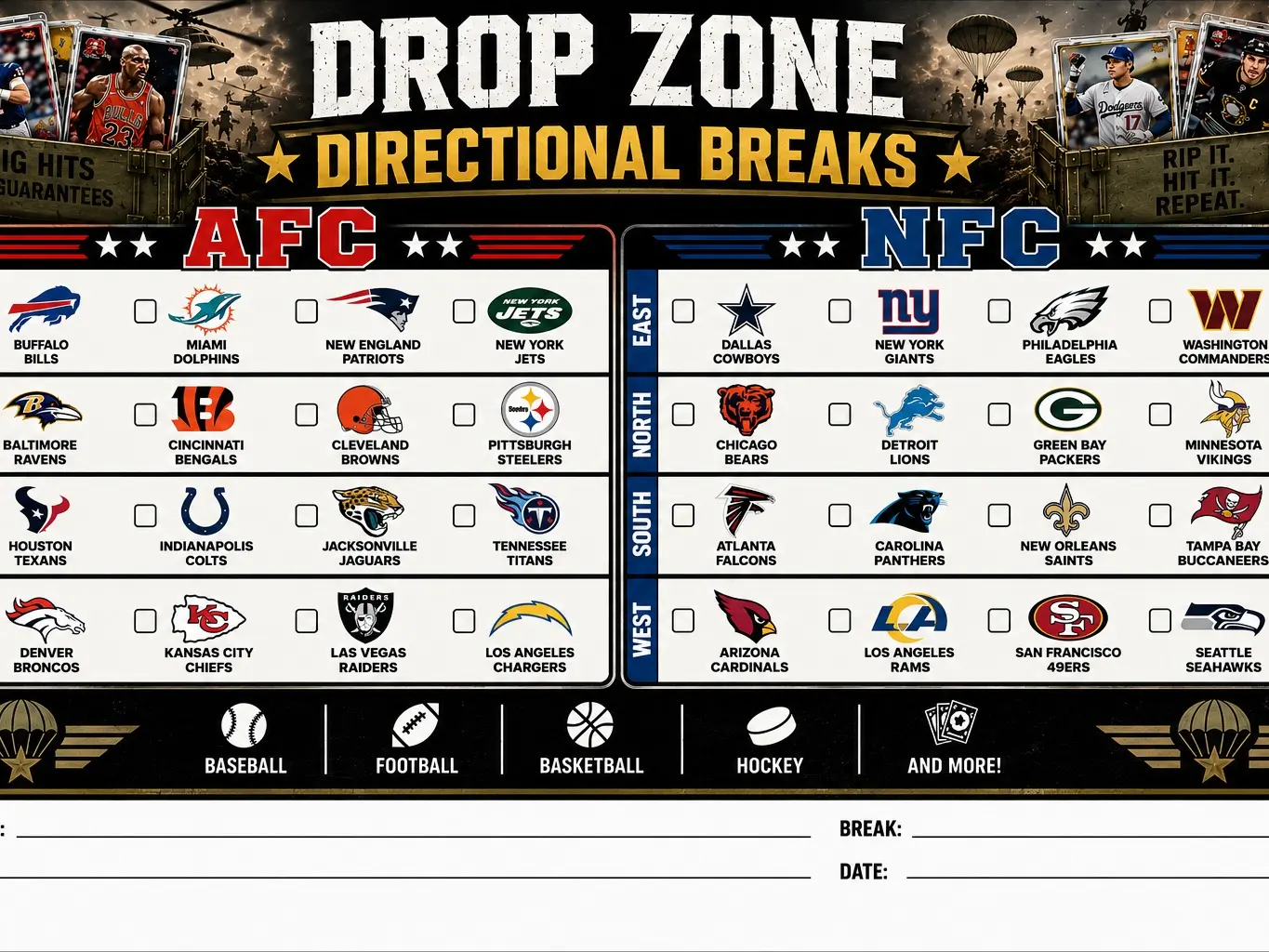 2 spot directional into main -2 BOX BREAK