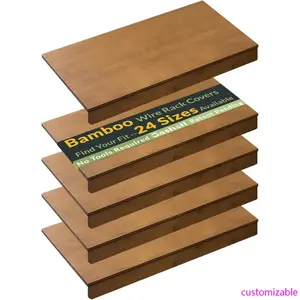 Bamboo Covers for Wire Shelves – Set of 4 | Pantry & Closet Shelf Covers