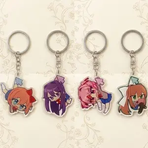 DDLC Doki Doki Literature Club Acrylic Keychain, Anime Cursor Charm, Kawaii Gamer Fan Accessory, Anime Keychain, Anime Gift for Friend, Kawaii Bag Accessory, Cool Collectible Gift for Fans, Aesthetic Merch for Players