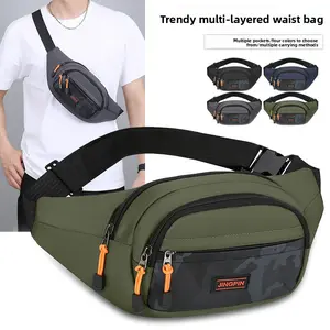 Multi-Pocket Fanny Pack Waist Bag - Waterproof Crossbody Belt Bag for Men & Women, Adjustable Sling Bag for Running, Hiking & Travel