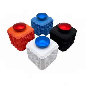 Mushroom Clicker Cube – 3D Printed Tactile Fidget Toy | Satisfying Press Button Stress Reliever | Desk Accessory | Nuttie Prints Set of 6