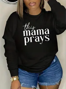 This Mama Prays Sweatshirt, Mama Shirt, Valentine Day Gift, Women's Clothes for Daily Wear, Gift For Mama, FOr Women
