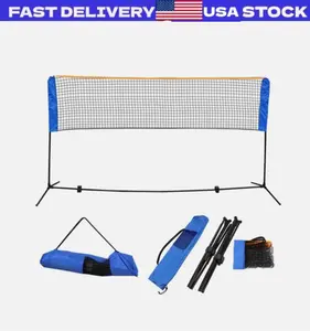 Portable Badminton Volleyball Net 10×5 FT Tennis Sport Train Outdoor