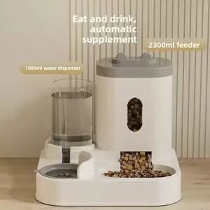 Automatic Pet Feeder and Waterer, 2-In-1 Design, Portable Dog Cat Food Dispenser, Easy Setup, Ideal for Travel & Home Use