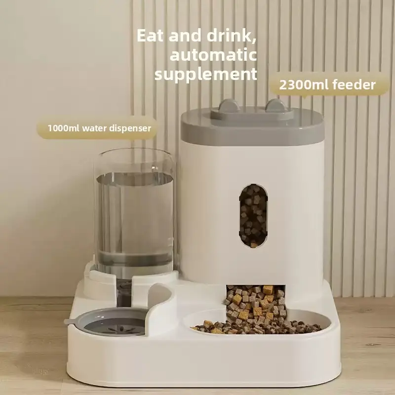 Automatic Pet Feeder and Waterer, 2-In-1 Design, Portable Dog Cat Food Dispenser, Easy Setup, Ideal for Travel & Home Use