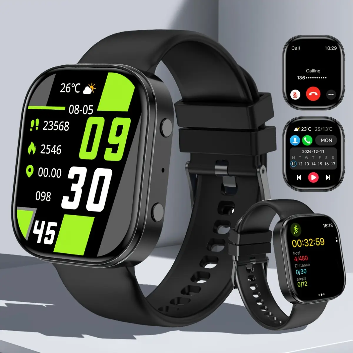 2026 New Unisex Smart Watch - 1.88 In AMOLED HD Screen Wearable, Wireless Call Capability, Activity Tracker, Custom Watch Faces, Step/Calorie Counter, IP68 Waterproof, Multiple Sport Modes