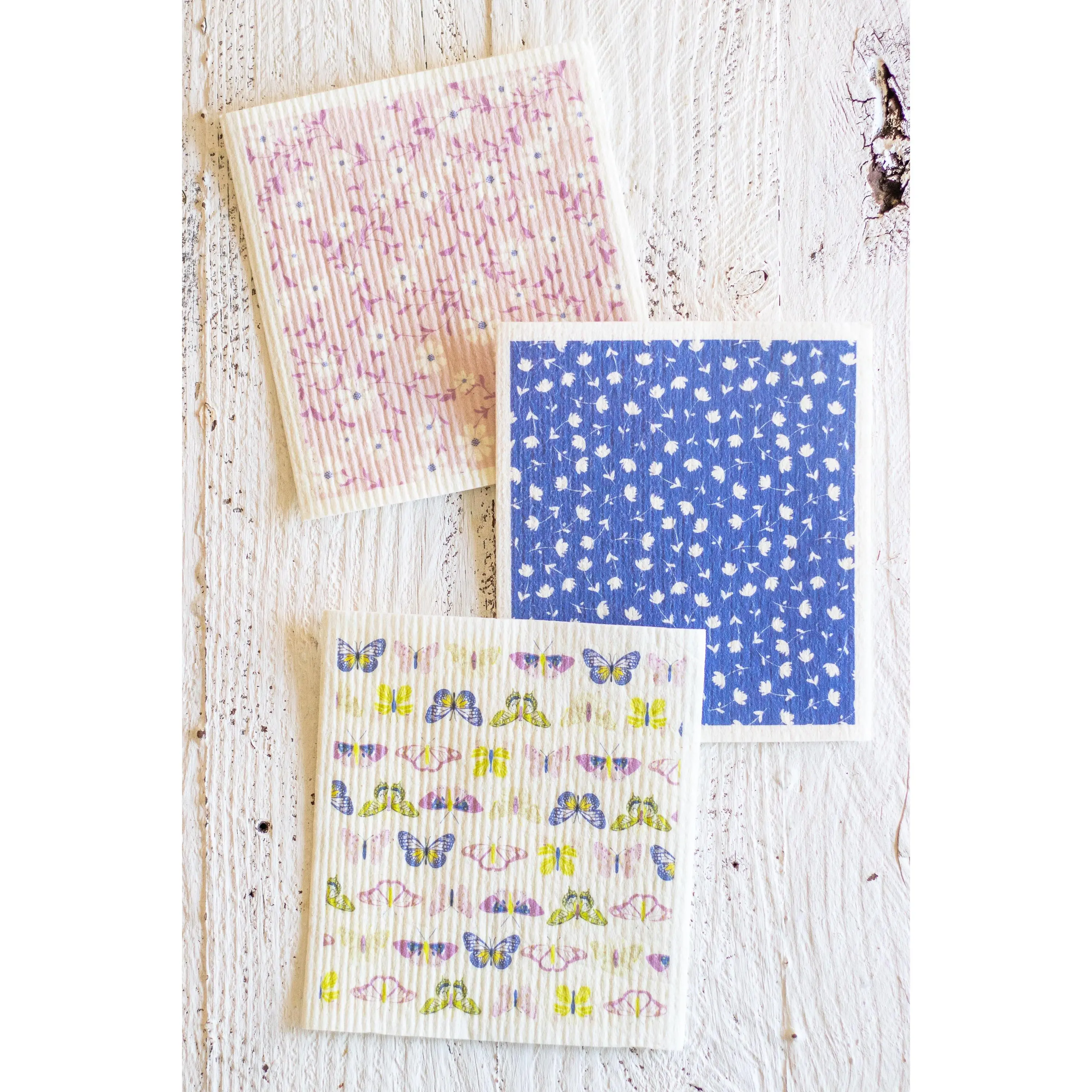 Winged Swedish Dishcloth Set | Reusable Kitchen Cleaning Cloths (Set of 3)
