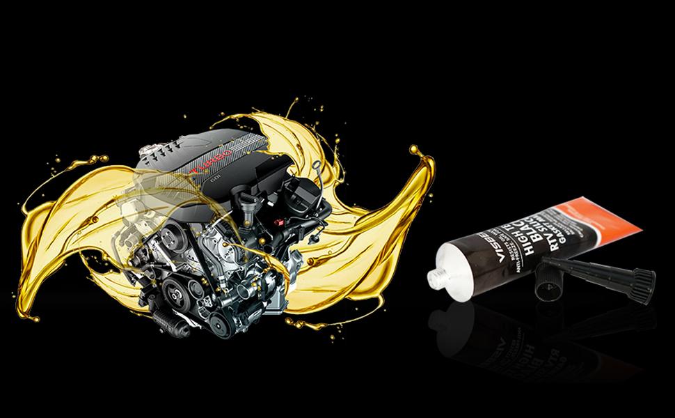 Visbella Gasket Maker Oil Resistant Sensor Safe Neutral RTV Silicone Sealant Non-Corrosive High Flexibility Ideal for Domestic & Older Vehicles 3.5OZ (Black) Visbella Gasket Maker Oil Resistant Sensor Safe Neutral RTV Silicone Sealant Non-Corrosive High Flexibility Ideal for Domestic & Older Vehicles 3.5OZ (Black)