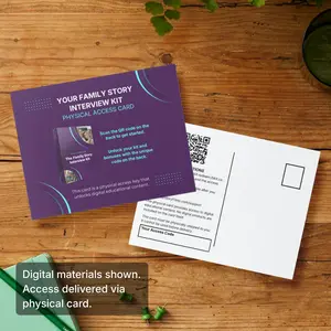 Family Story Interview Kit – Physical Access Card