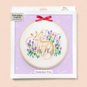 Summer Fox embroidery kit