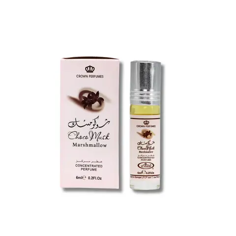 Unisex Al Rehab Choco Musk Marshmallow Concentrated Perfume Oil - 0.2 fl oz Liquid, Aromatic Sweet Scent, Captivating Fragrance, Amber Vanilla & Cocoa Musk Base, Adults' Gourmand Fragrance