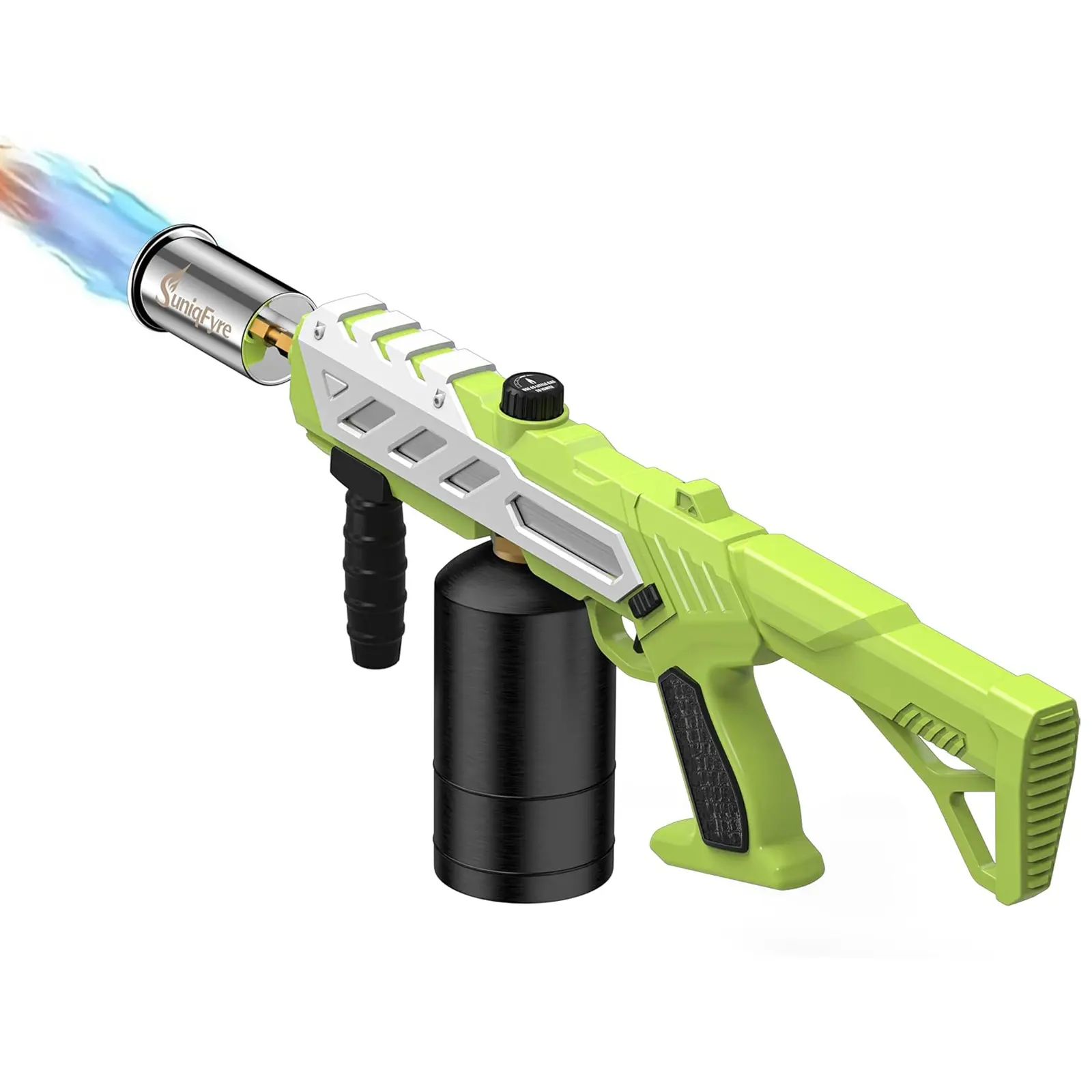 Powerful Propane Torch Gun,Kitchen Torch With Adjustable Flame Thrower ,Self Igniter Blow Torch Flamethrower Gas Burner Kit for BBQ, Searing Steak, Camping & Charcoal Torch Lighter (Tank Not Included)