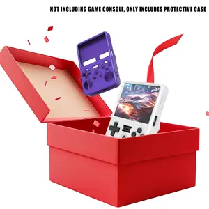 Four Color Silicone Anti-Scratch Case for R36s Open Source Portable Retro Handheld Game Console, Dustproof Storage Soft Cover