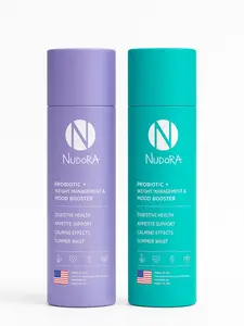 Nudora Daily Probiotics: Calm + Gut Balance Duo (Purple & Green) with Magnesium, Ashwagandha & Valerian | Supports calm & digestive balance (100% plant-based, no additives or sweeteners, Non-GMO)