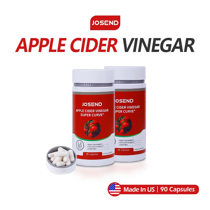 JOSEND Apple Cider Vinegar Capsules with Turmeric, Vitamin D3 & Zinc | Supports Metabolism, Immune & Gut Health | Sugar-Free, Non-GMO Vegan | 90 Capsu