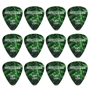 5 Core Guitar Picks 12 Pack Premium Celluloid Light Acoustic Electric Bass Guitars Pick 0.46mm