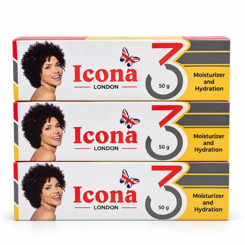 3 pack Icona London 3 Triple Action Cream for Face and Body 50g