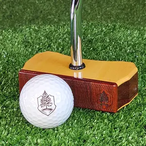 Yellowheart and Padauk exotic wood golf putter center shaft Bladewood style