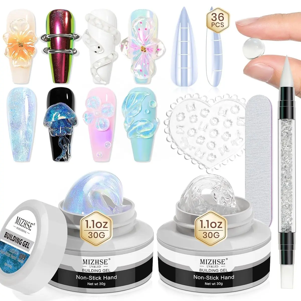 D7-1 oz Clear+1 oz Aurora Blue