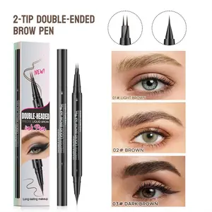 【FaddishDeal】Liquid Eyebrow pencil 2 in 1 Double head eye eyebrow pencil, waterproof natural eyebrow pencil and precise brush head. Lasting all day.