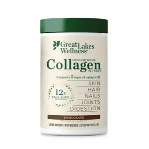 10oz Collagen Peptides Powder - Chocolate, 20g Grass-Fed Per Serving, Supports Skin Hair Nails Joints & Digestion, US Healthcare Supplement