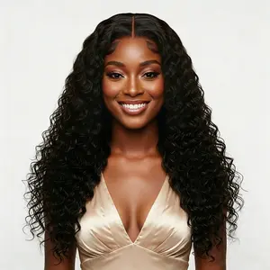 13x6 Water Lace Front Wigs Human Hair Brazilian Wet and Wavy HD Transparent Lace Human Hair Wigs for Black Women Curly Lace Frontal Wig 180 Density Natural Color