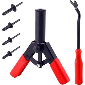 41 count Poly Rivet  Set with 1 count Rivet , Poly Rivet Tool for  Plastic Rivets Safe Metal or Plastic Clips Removal - Free Fastener Remover Included