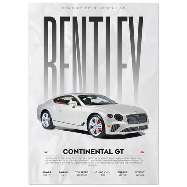 Bentley - Continental GT - Poster