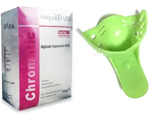 Fast Set Mold Mouth Impression Kit - 1lb Alginate + 12 Anterior Upper Trays