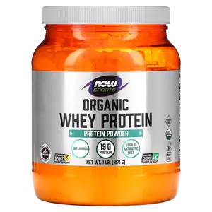 NOW Foods Sports, Organic Whey Protein, Unflavored, 1 lb (454 g)