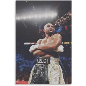 Floyd Mayweather Professional Boxer Poster 5 Canvas Wall Art For Room Aesthetic And Decor Poster For Bedroom Kitchen Living Room Bathroom Office Decor