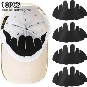 10pcs Baseball Cap Sweatbands, Adjustable Sports Hat Headband, Easy Install Wide Brim Hat Sweat Pads, Outdoor Hard Top Hat Sweat Strips