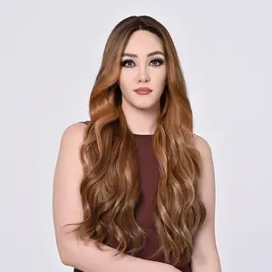IMstyle Monica 28 inches | T-part Lace Synthetic Wigs | Long Wavy Hair | Copper Wigs T1FH003-01