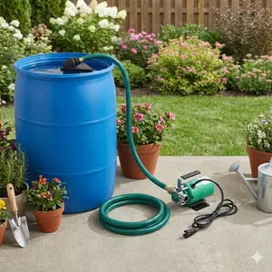 Portable Electric Water Transfer Pump | 115V 330GPH Utility Pump with 6ft Hose Kit | Remove Water from Pool, Hot Tub, Garden, Rain Barrel, Pond & Aquarium