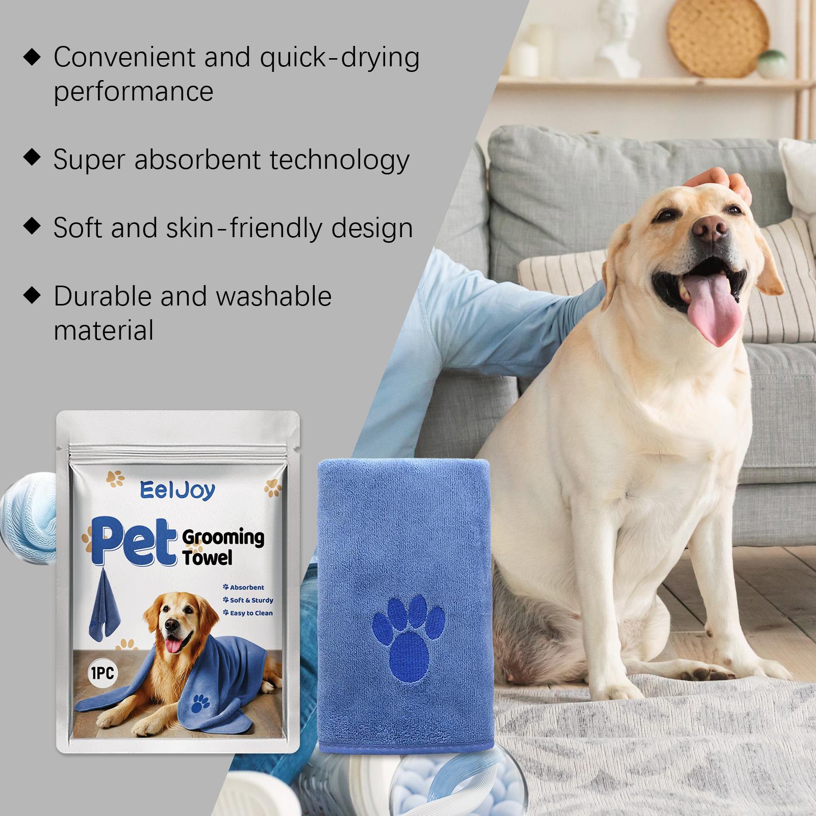 Pet Towel: Pet Microfiber Absorbent Towel - Soft, Durable, Quick-Drying - Ideal for Pet Grooming and Carelitter pellets, spray, litter tray, litter box, removal