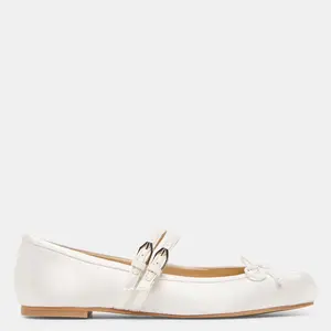Dolce Vita GIBSEN BALLET FLATS TRUE WHITE SATIN