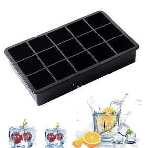 1pc 15 Grid Silicone Ice Cube Mold with Lid, Ice Storage Box, Home Refrigerator Ice Maker, Jelly Mould, Ice Molds, Batch Number 10725