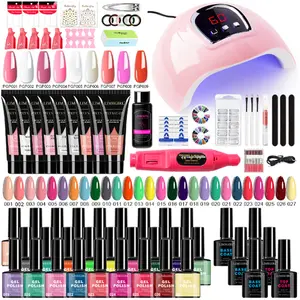 LIMEGIRL Gel Nail Polish Kit with UV Light Multiple 78Pcs 27+9colors Gel Polish Nail Kit Soak Off Gel Nail Set Manicure Tools Nail Gel Kit Gifts for Women Beginner's Nail Gel Kit Cutics