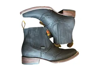 Men’s Torino Rodeo Ankle Boots – Black Genuine Leather Western Boots | Rodeo Last | Made in Mexico