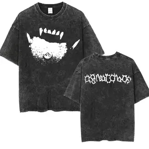 Ken Carson AGC Actual Hate Teen X Vamp T Shirt A Great Chaos Opium T-shirt Men Vintage Washed Fashion Cool Tshirt Man Streetwear
