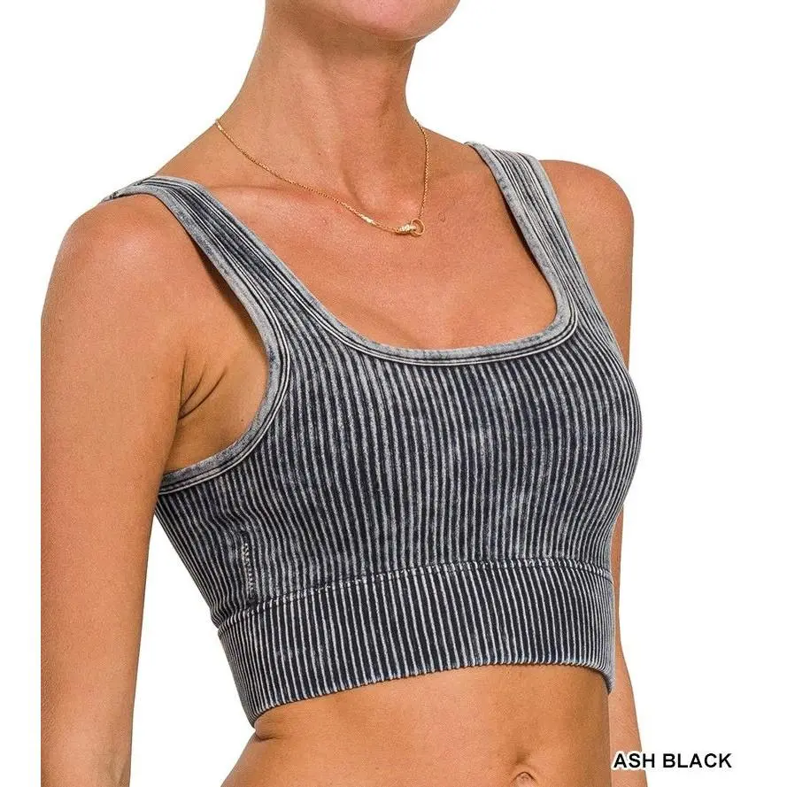Sleek Lisa Acid Washed Ribbed Bralette Durable Wear, Multipurpose, Lingerie, Chic Look, Street Style, Must Have, Layering Piece, Long Lasting, Relaxed Fit, Well Made, Comfort Fit, Premium Quality, intimate elegance