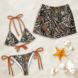 Matching Camouflage Couple Swimwear Set His and Hers Camo Bikini and Board Shorts Summer Beachwear Outfits tiktokshopspringglowup
